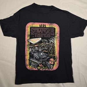 Stranger Things TV Black Short Sleeve Cotton T-Shirt Men's M